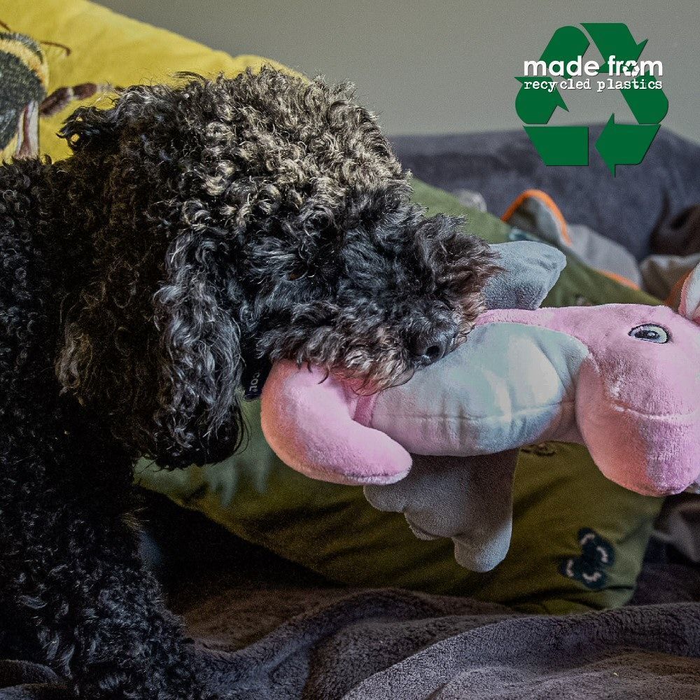 Ancol Made From 28cm Pink Seahorse Dog Toy