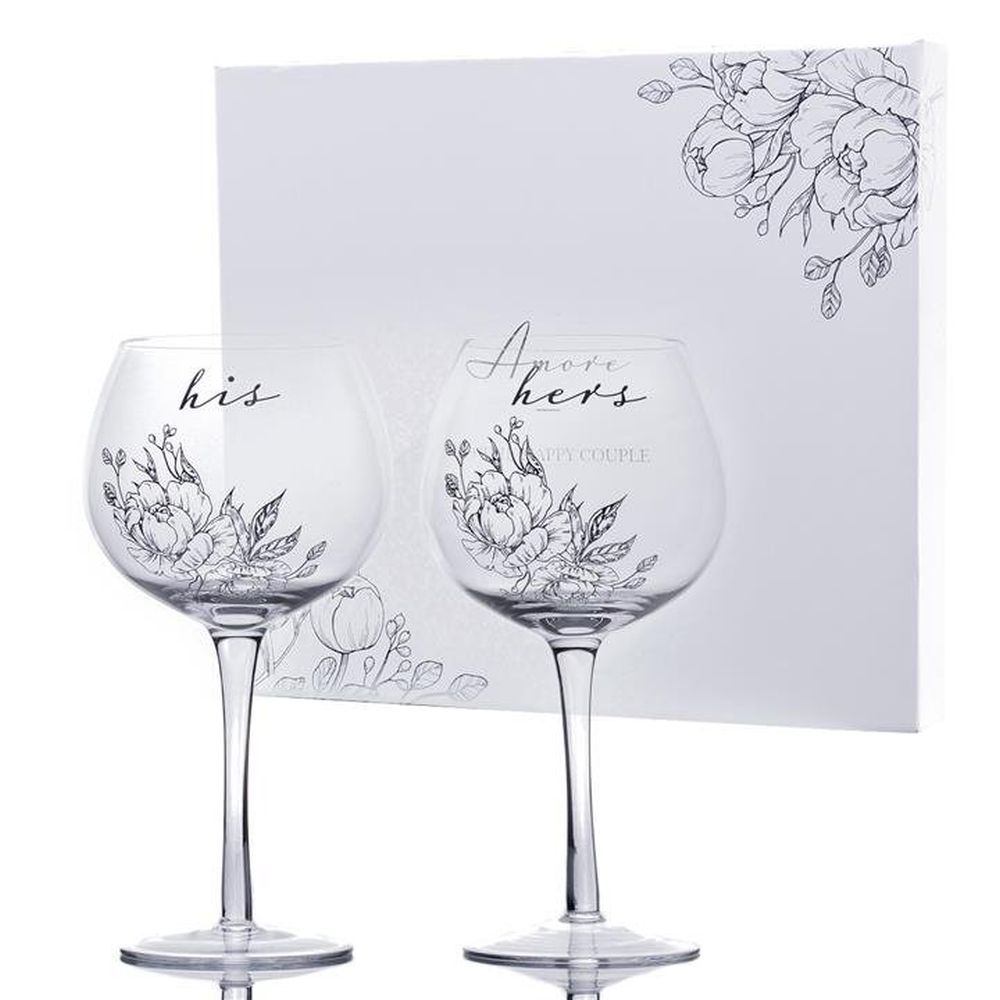 Amore His & Hers Gin Glass Set