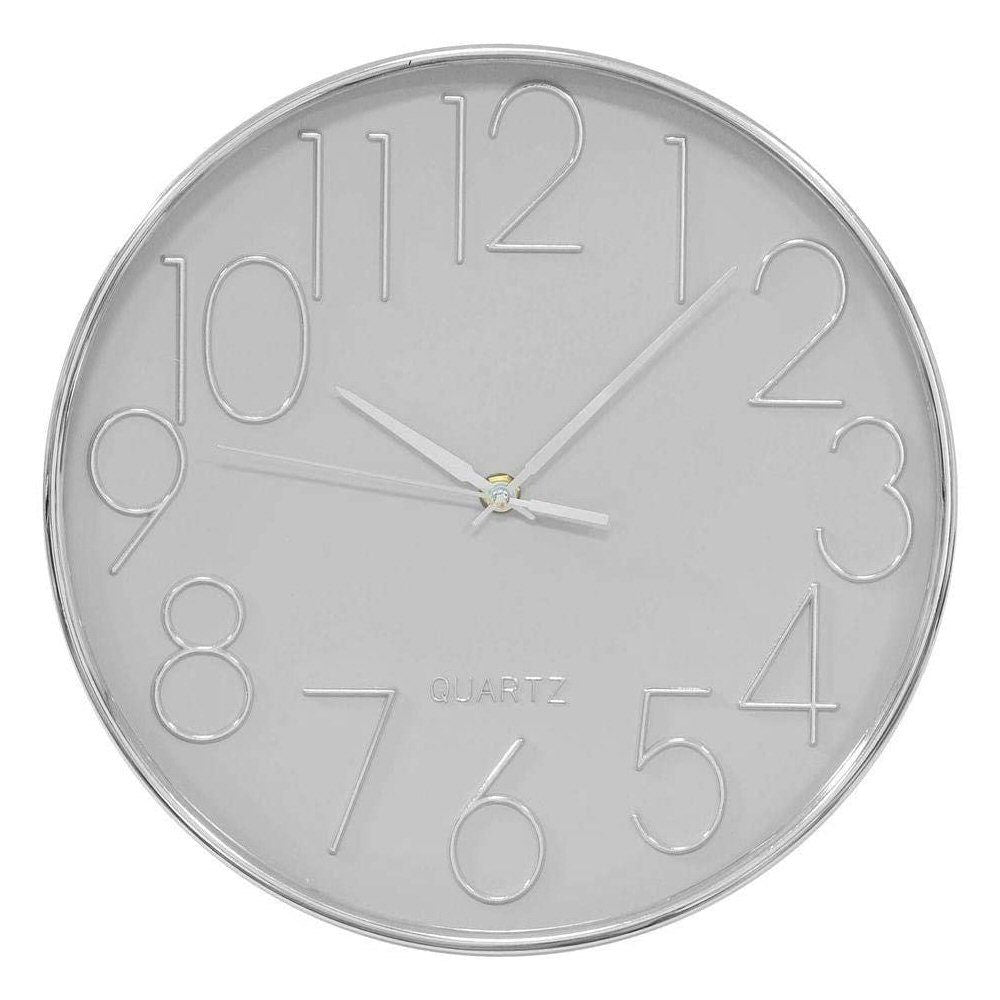 Hometime 30cm Silver & Grey Green Wall Clock