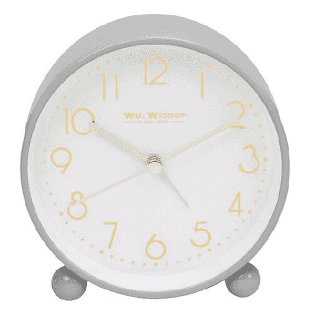 Widdop Grey Metal Alarm Clock