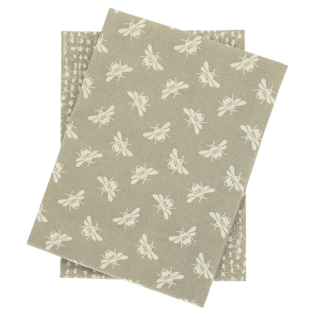 Walton & Co. Set of 2 70cm Natural Bee Tea Towels