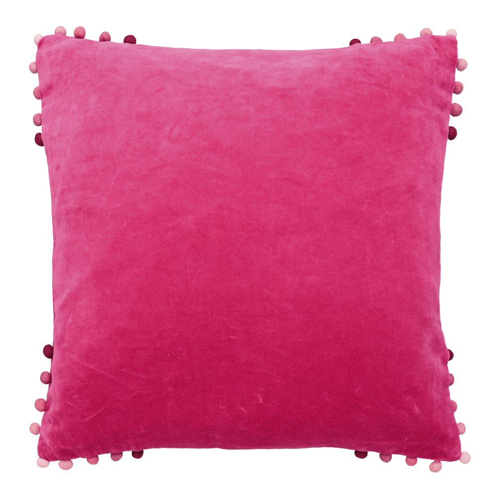 Walton & Co. 43cm Fuschia Velvet Cushion