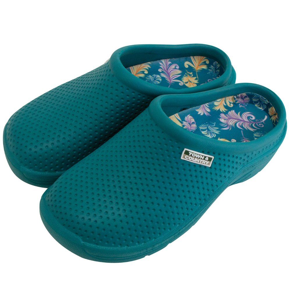 Town & Country Teal Eva Cloggies - Size 4