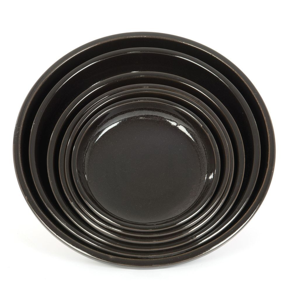 Woodlodge 25cm Black Glazed Saucer