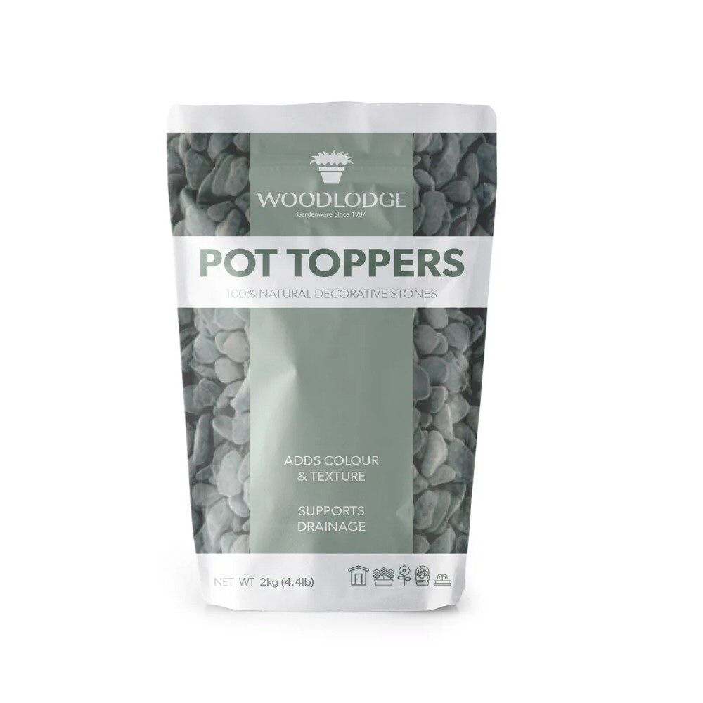 Woodlodge 2kg Black Pot Topper Chippings