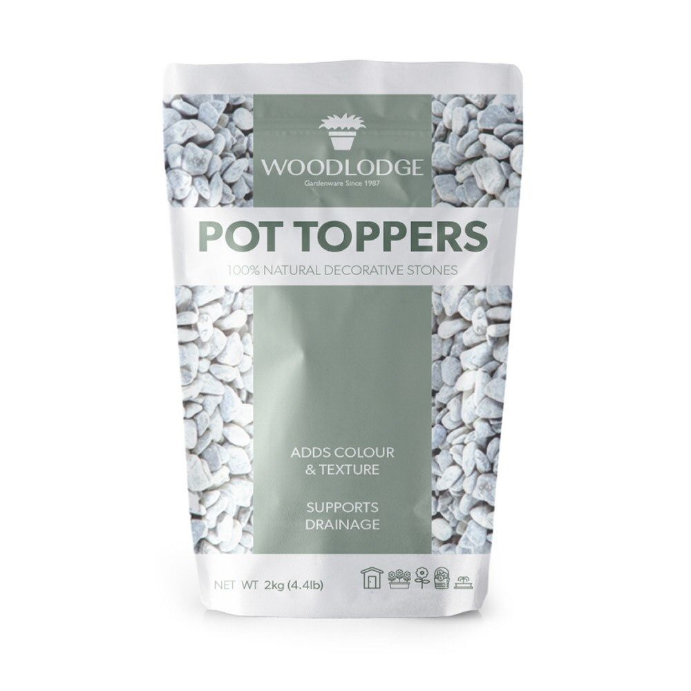 Woodlodge 2kg White Pot Topper Chippings