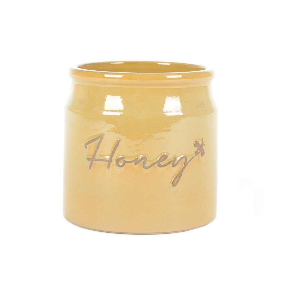 Woodlodge 37cm Yellow Honey Glazed Pot