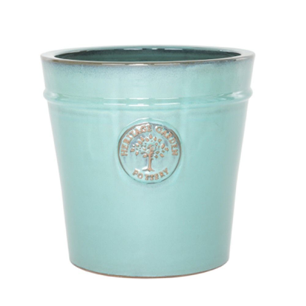 Woodlodge 27cm Turquoise Glazed Heritage Pot