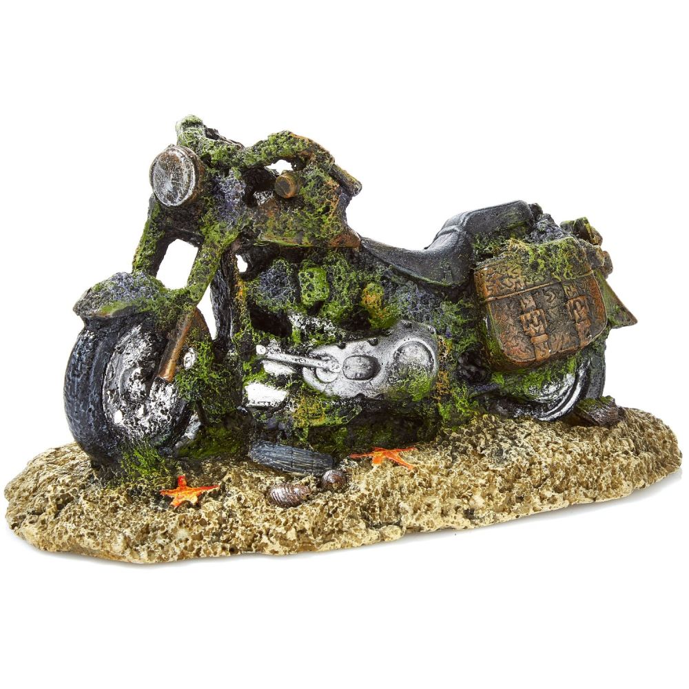 Classic Motorcycle Wreckage Aquarium Decoration