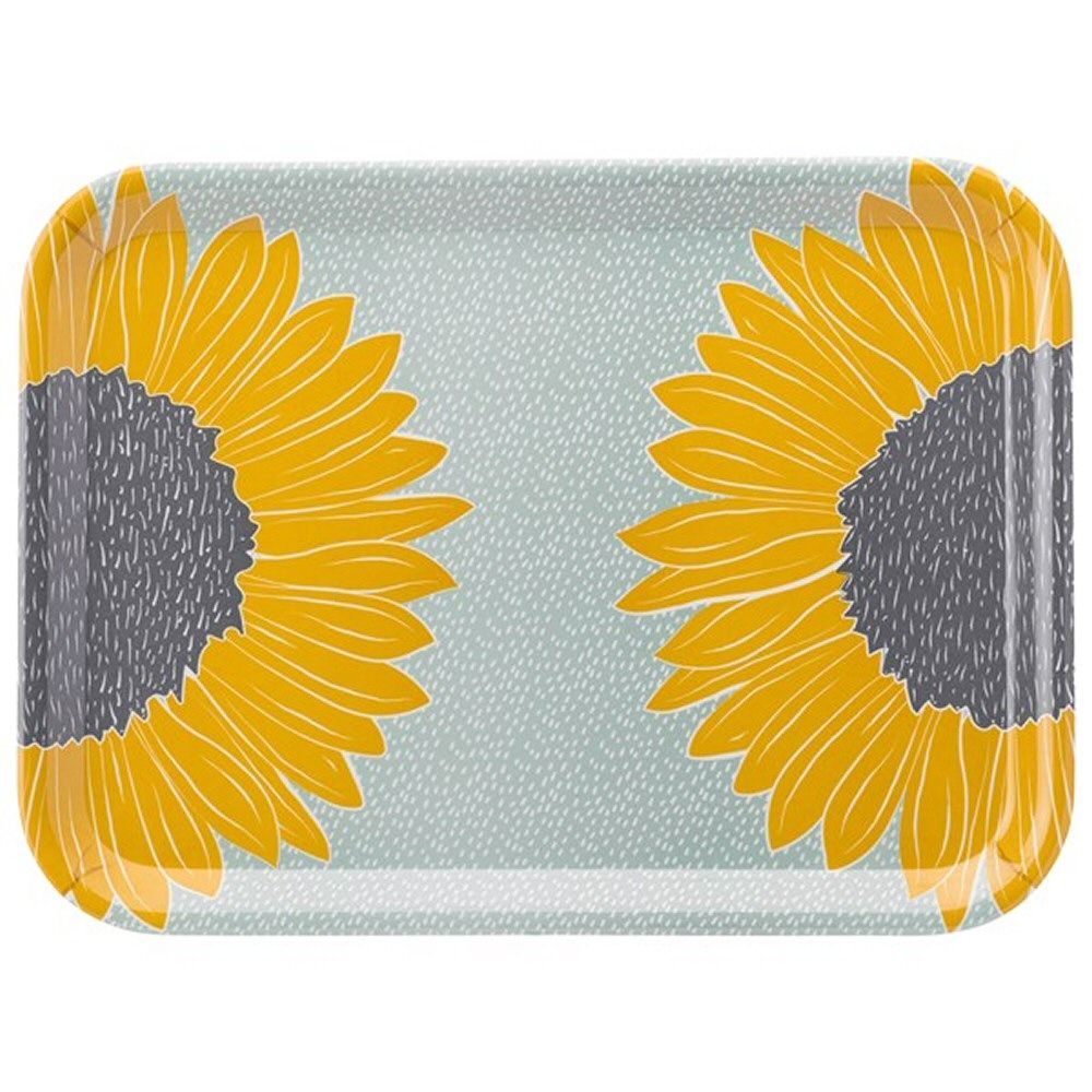 David Mason 44cm Grey Artisan Flower Large Tray