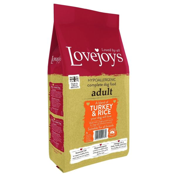 Lovejoys 12kg Dry Food Adult: Turkey & Rice
