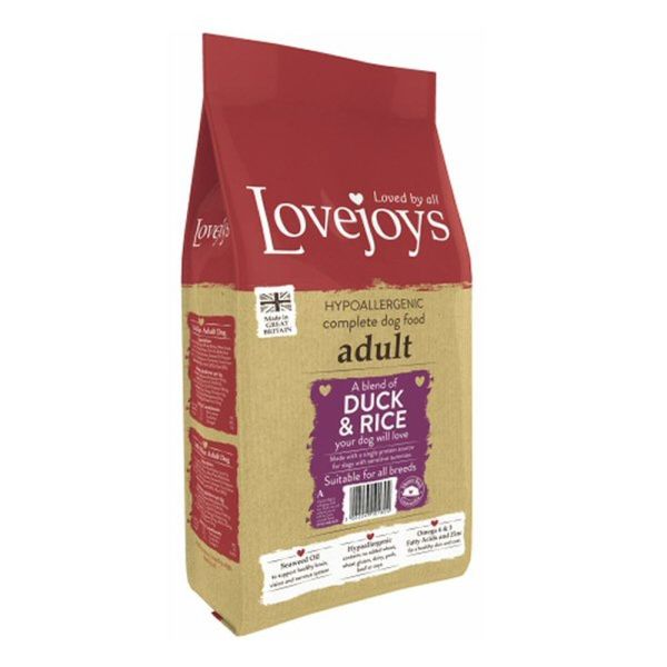 Lovejoys Hypoallergenic 2kg Dry Adult Duck & Rice Dog Food