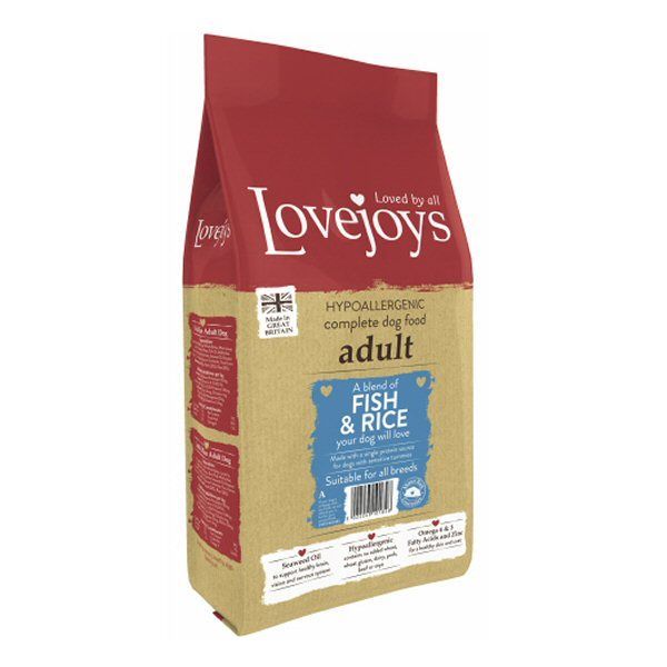 Lovejoys Hypoallergenic 2kg Dry Adult Fish & Rice Dog Food