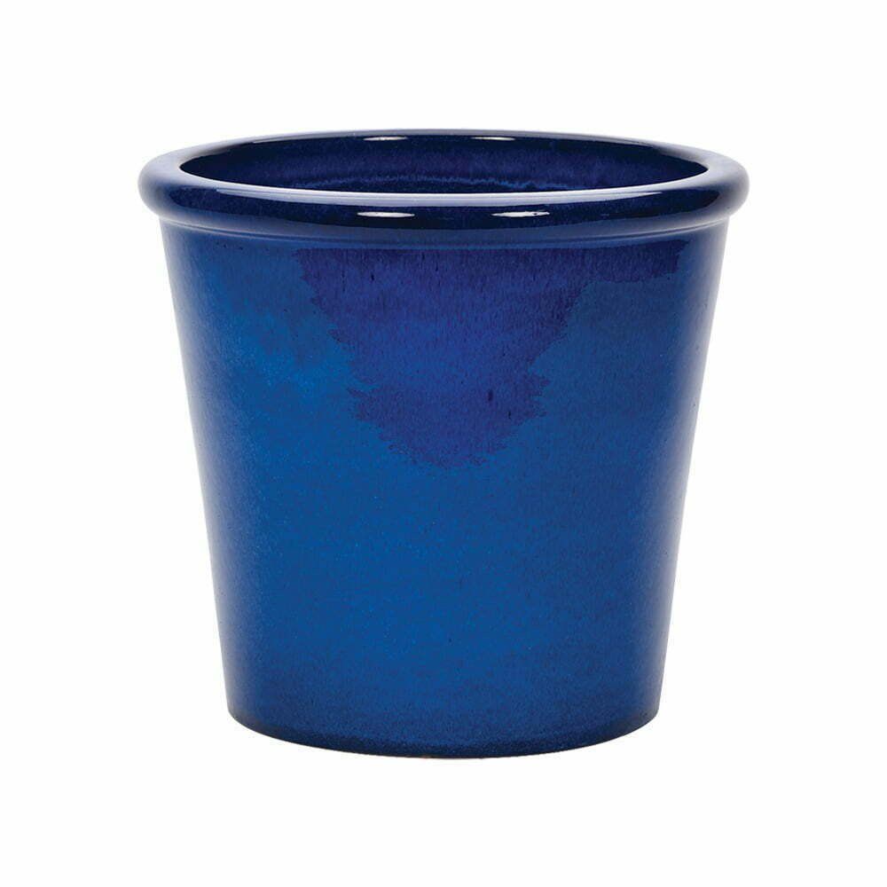 APTA 26cm Blue Saigon Glazed Cone Planter