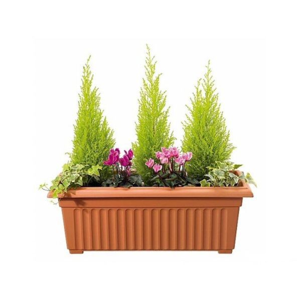 Stewarts 70cm Terracotta Corinthian Plastic Garden Trough