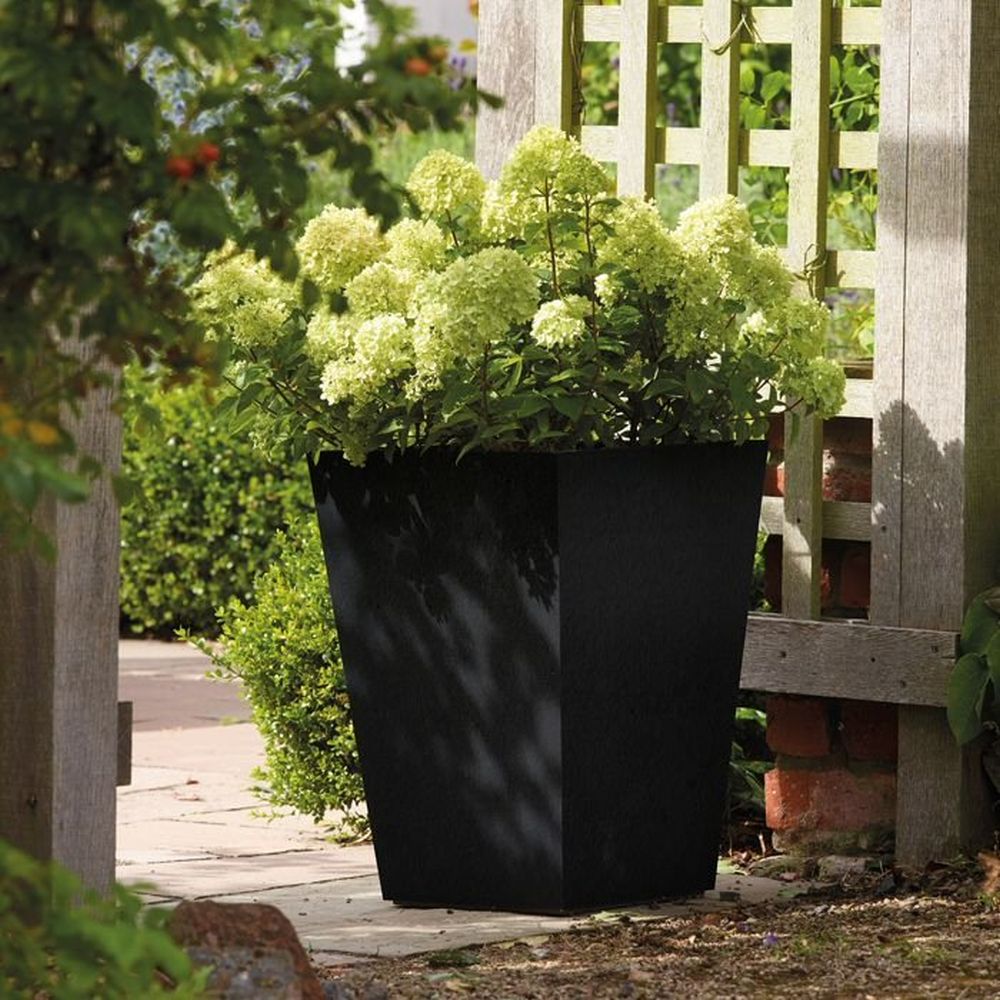 Stewart 40cm Tall Square Basalt Planter