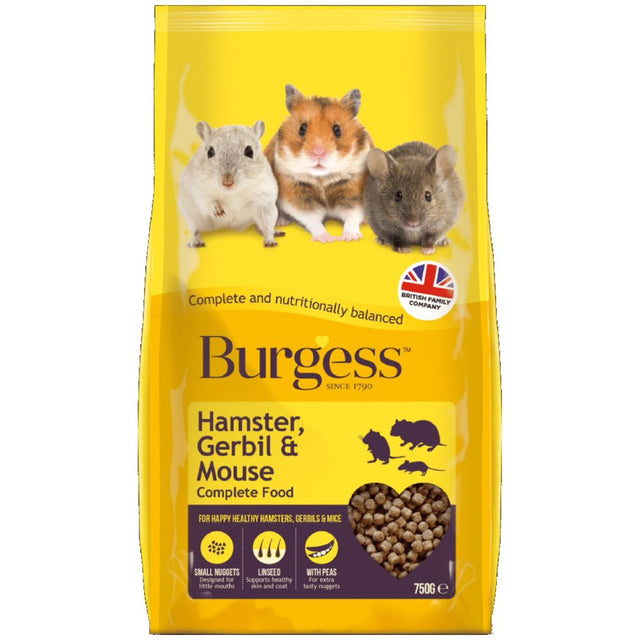 Burgess 750g Hamster, Gerbil & Mouse Food