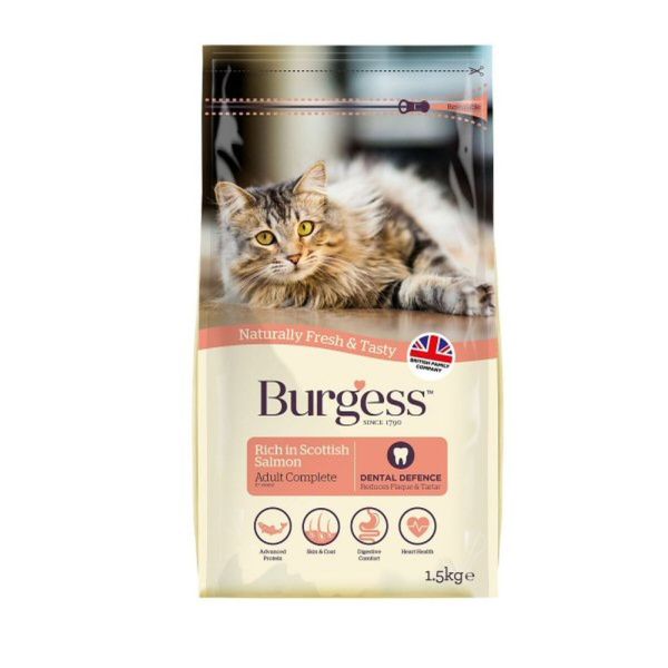 Burgess 1.5kg Adult Cat Food With Scottish Salmon