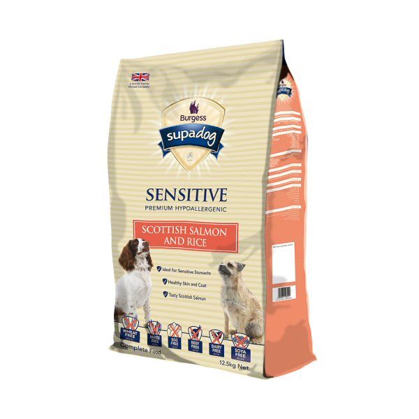 Burgess 12.5kg Supadog Sensitive Salmon & Rice Dog Food