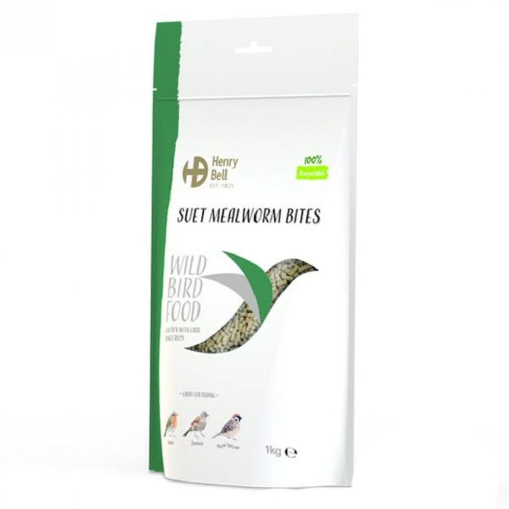 Henry Bell 1kg Suet Mealworm Bites