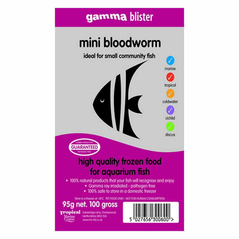 TMC Gamma Blister Pack Frozen Bloodworms 95g