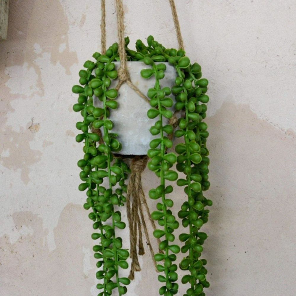 Gisela Graham Artificial String of Pearls Mini Hanging Pot