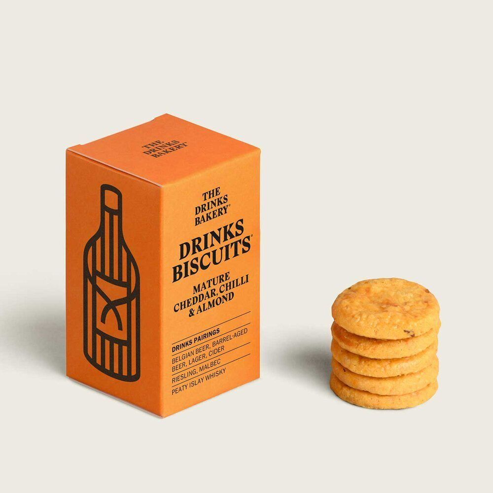 Drinks Bakery 36g Cheddar Chilli & Almond Biscuits