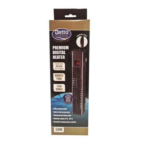 Betta Choice 50w Premium Digital Aquarium Heater