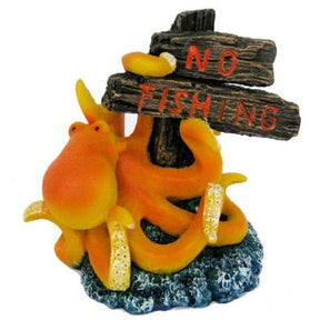 Aquarium Ornament Aquid No Fishing Sign