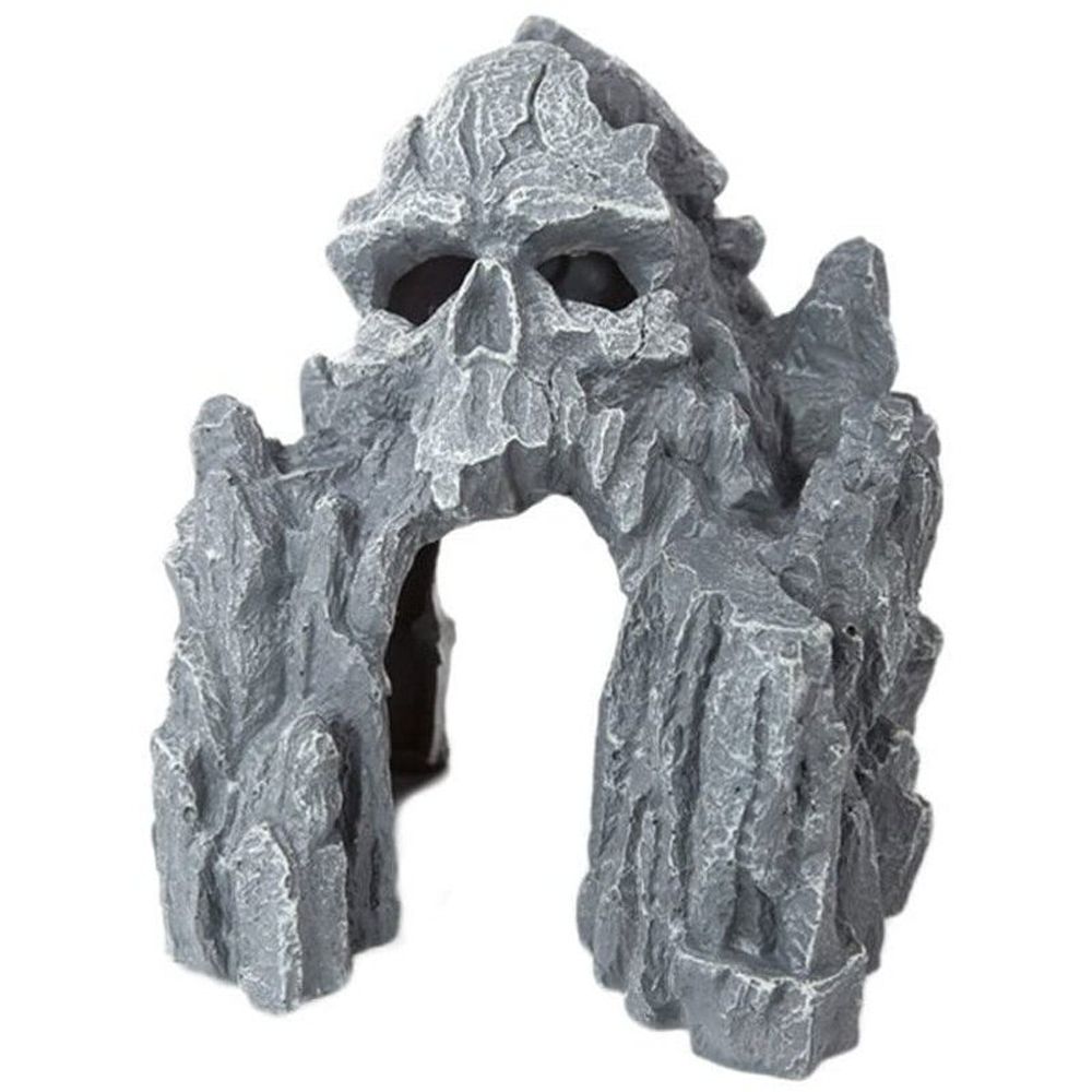 Betta Grey Rock Skull Cove Aquarium Ornament