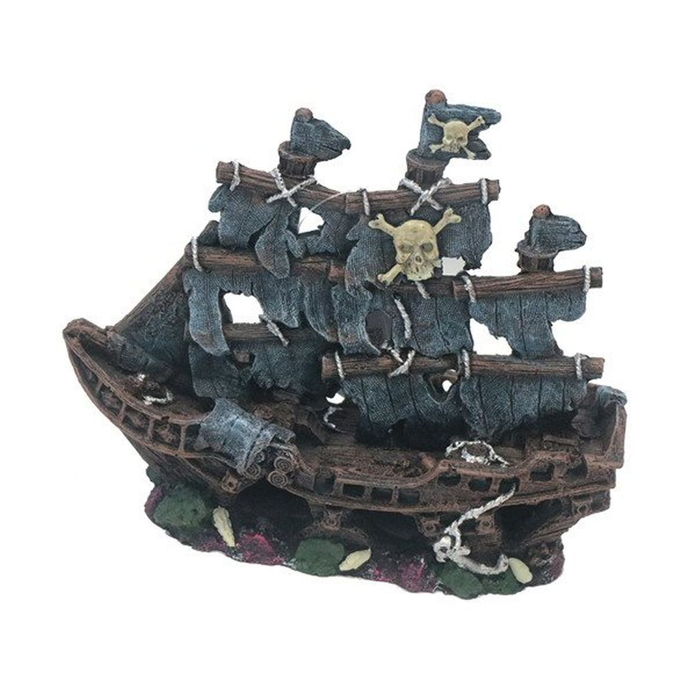 J&K Aquatics Small Striped Pirate Ship