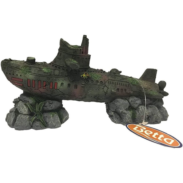 Betta 26cm Submarine Aquarium Ornament