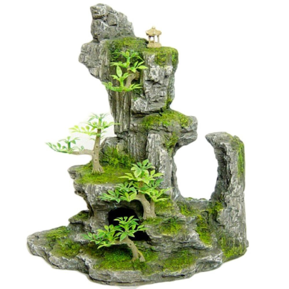 21cm Tall Rock Formation with Plant - MS952