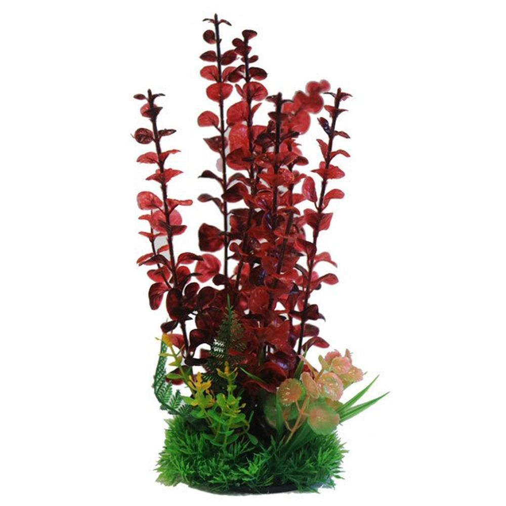 Betta 9" Red Combi Plastic Plant