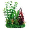 Betta 33cm Green & Red Plastic Plant - PP637