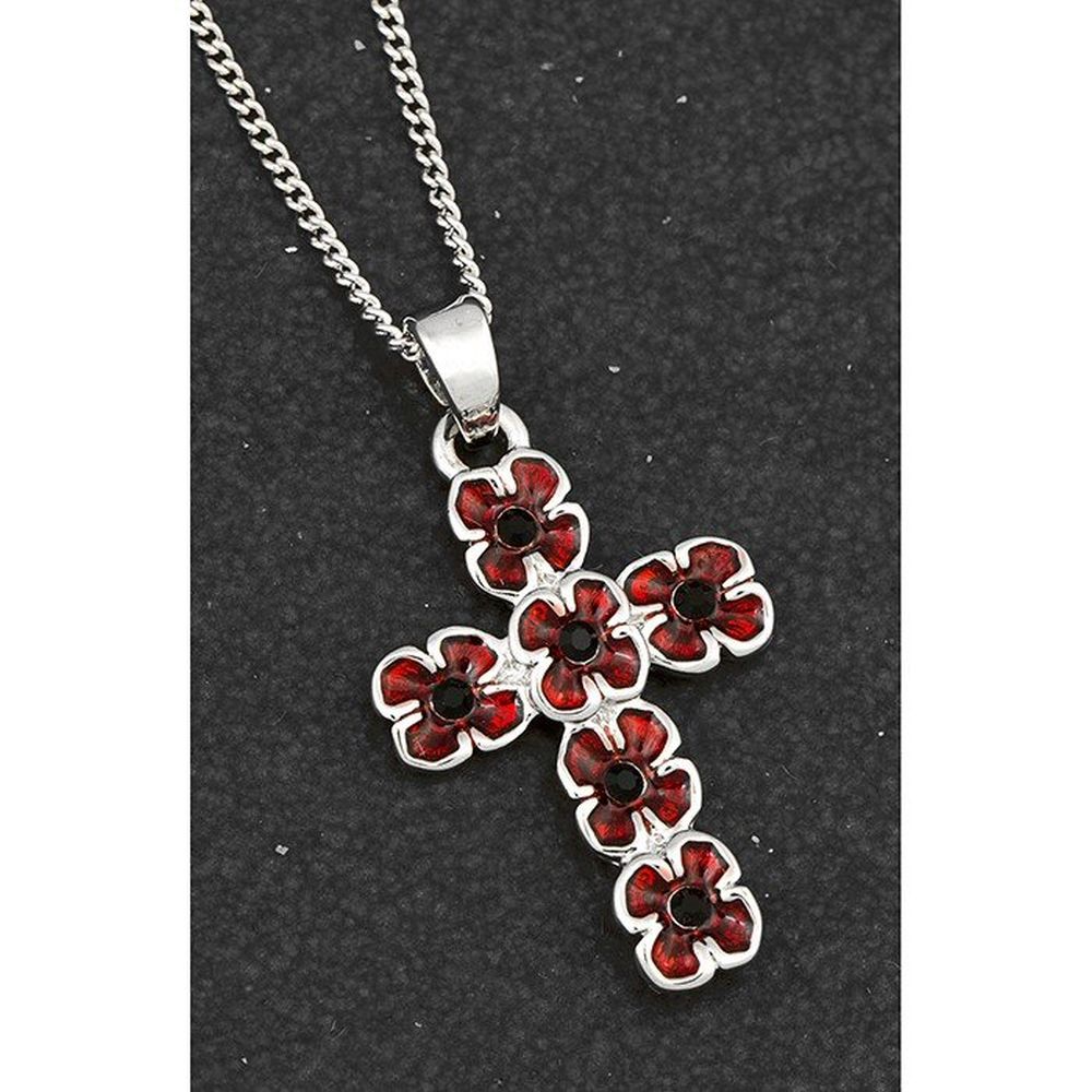 Equilibrium Poppy Cross Necklace
