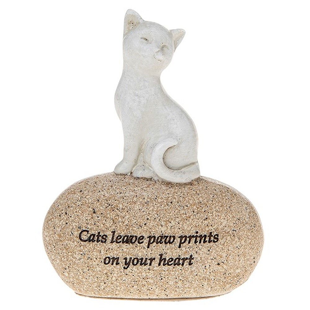 Sentiment Stones 8cm Angel Stone Cat