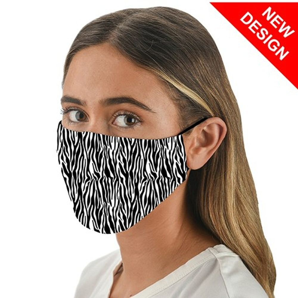 Snoozies Washable Zebra Face Covering