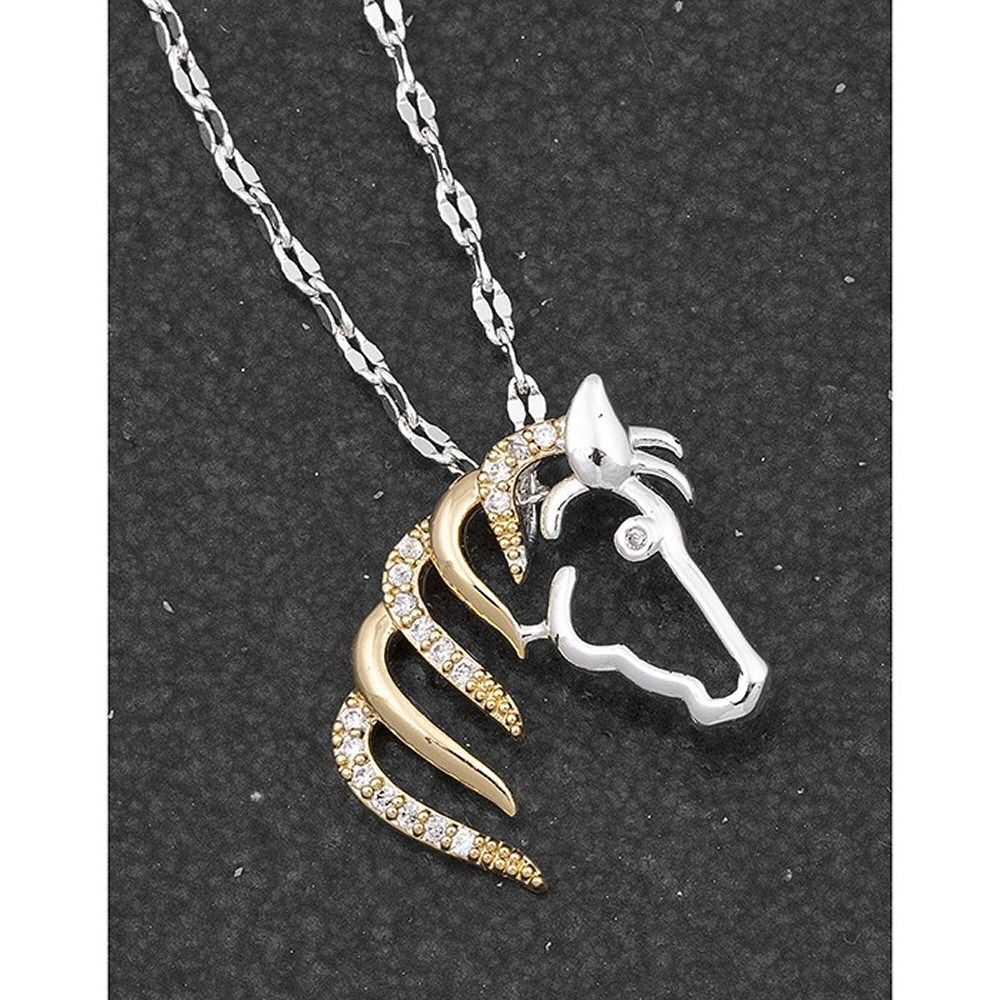 Equilibrium Two Tone Equestrian Horse Necklace