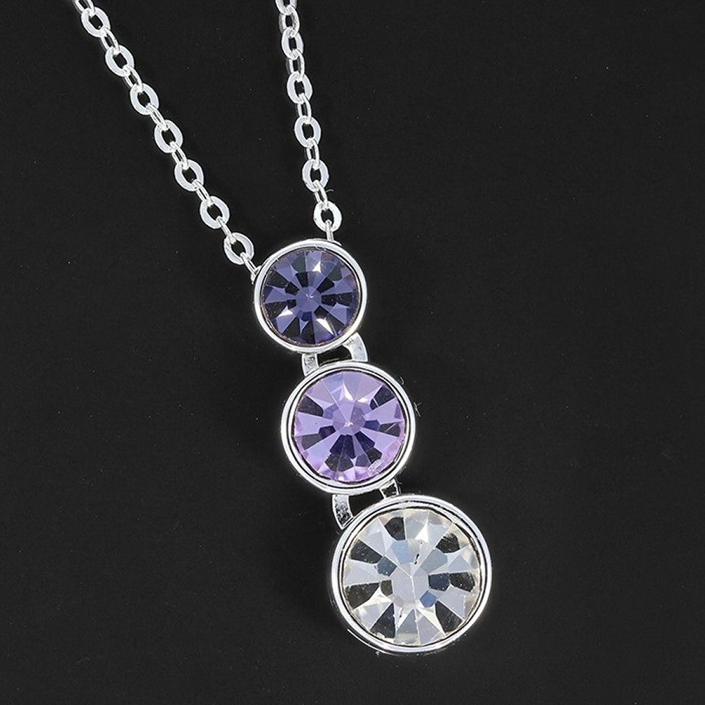 Equilibrium Silver Plated Moody Blues Elegant Pastel Necklace