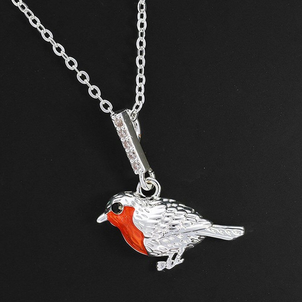 Equilibrium 42cm Robins Appear Silver Plated Necklace