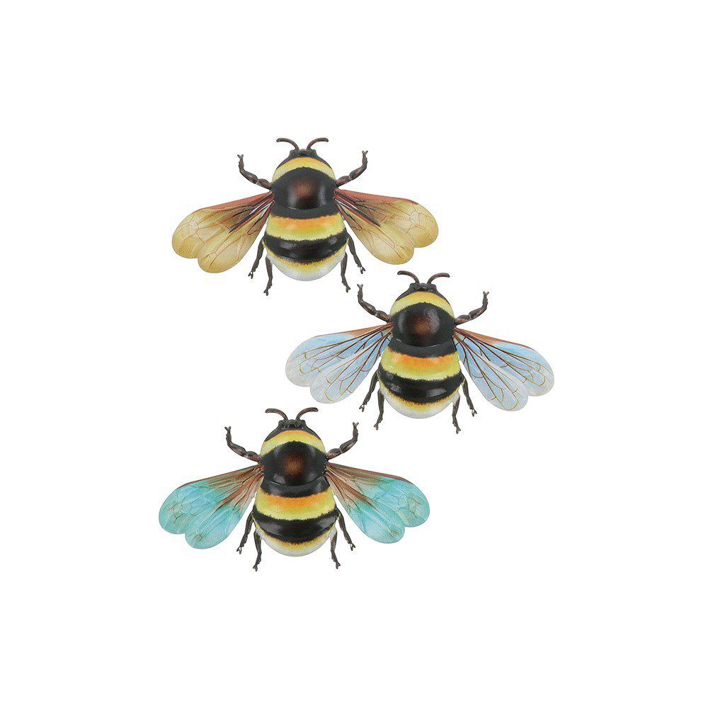 Shudehill 19cm Small Metal Bumble Bee Hanging Wall Decoration