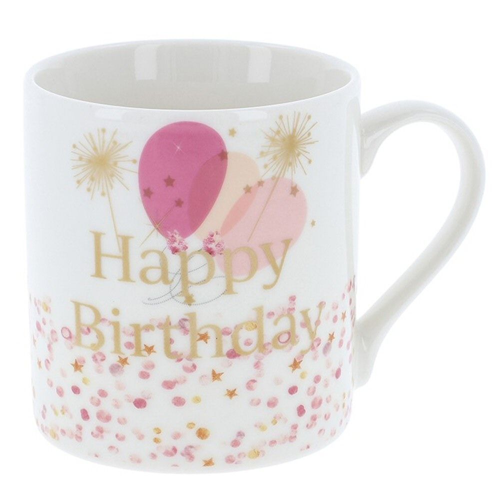 Joe Davies Rush Blossom Happy Birthday Mug