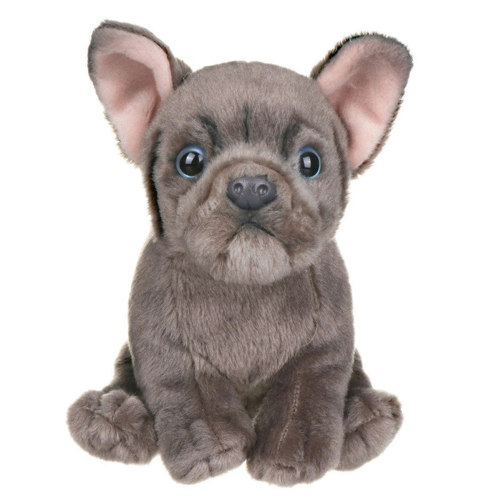 Living Nature 16cm Grey French Bulldog Puppy Soft Toy