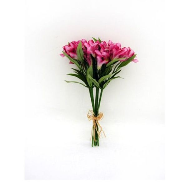 CB Imports 33cm Pink Artificial Alstromeria Bundle