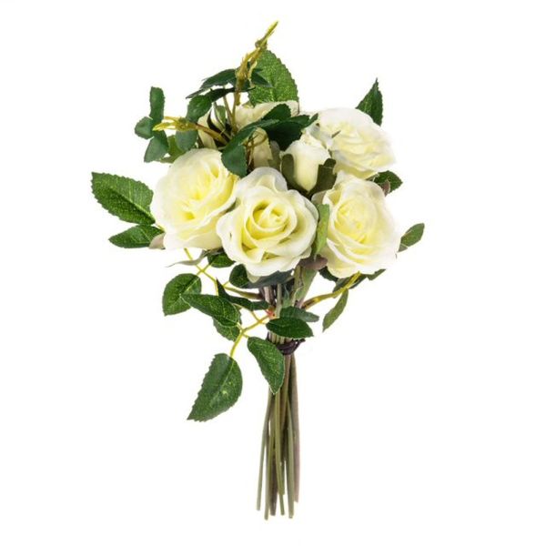 CB Imports 25cm Cream Artificial Rose Pippa Bundle