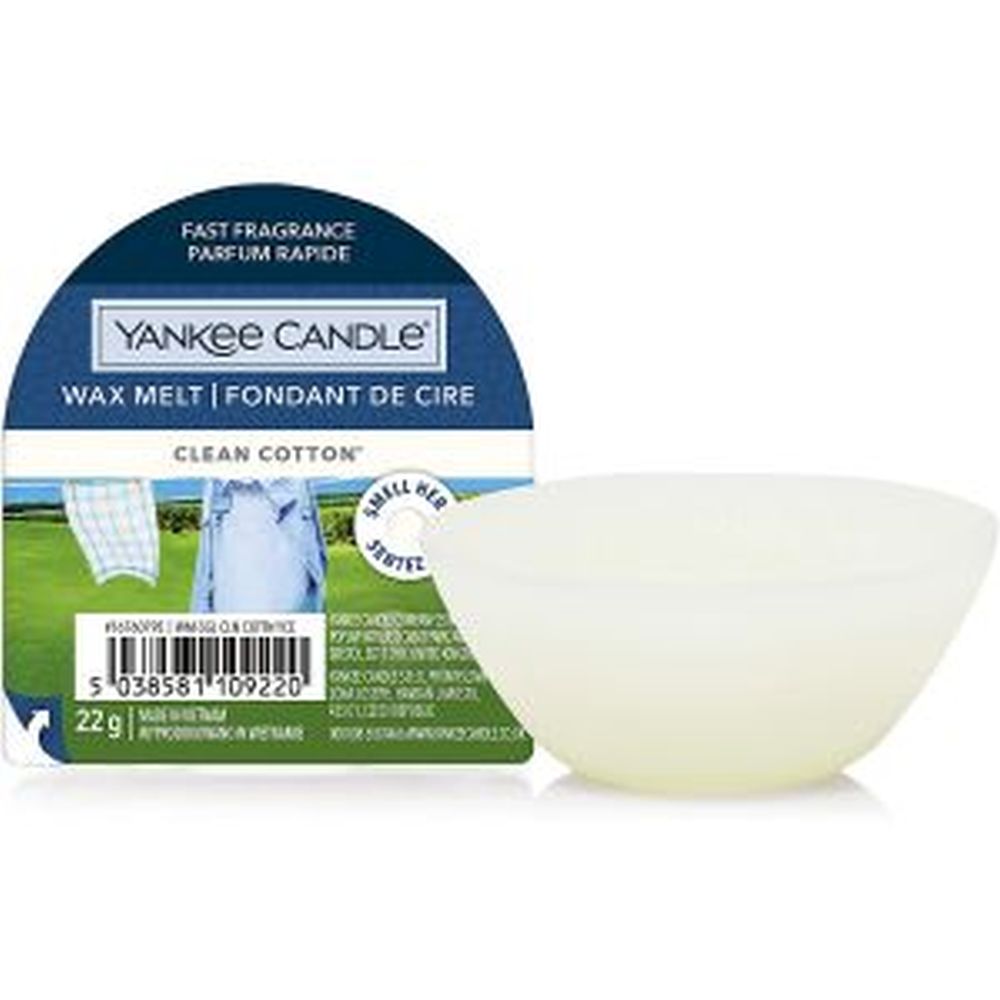 Yankee Candle Clean Cotton Single Wax Melt – Old Railway Line Garden Centre