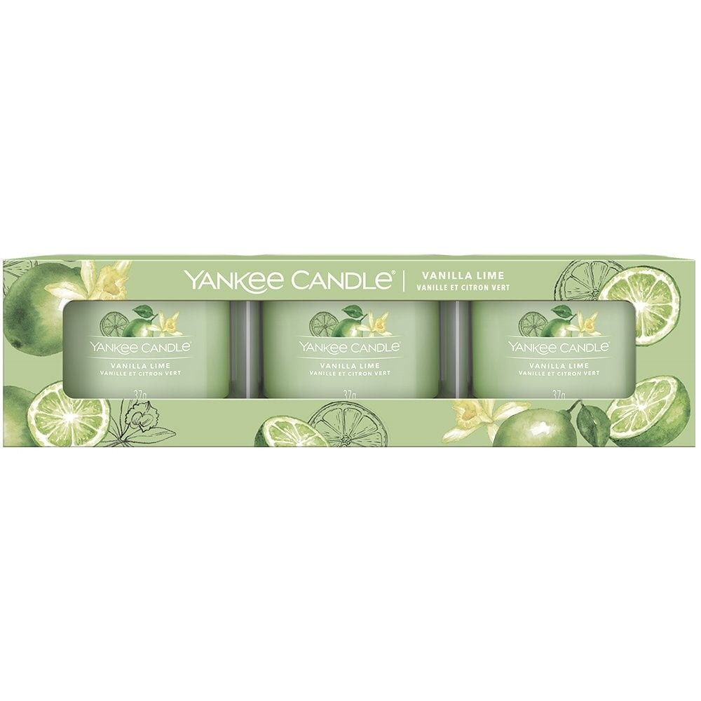 Yankee Candle 37g Vanilla Lime Signature Votive Candles (3 Pack)