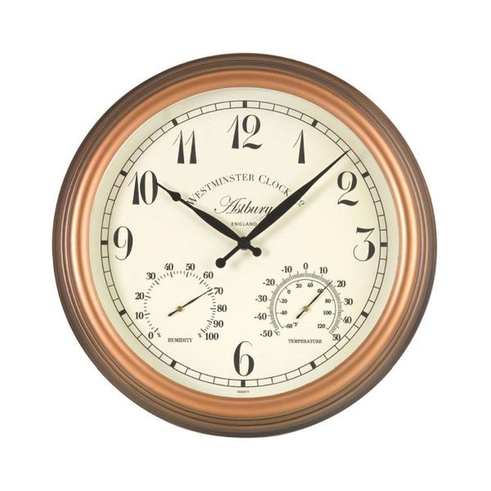 Outside In 15" Astbury Wall Clock, Thermometer & Hygrometer