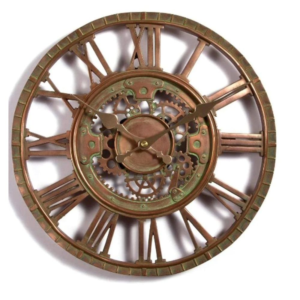 Outside In 12" Bronze Newby Mechanical Clock